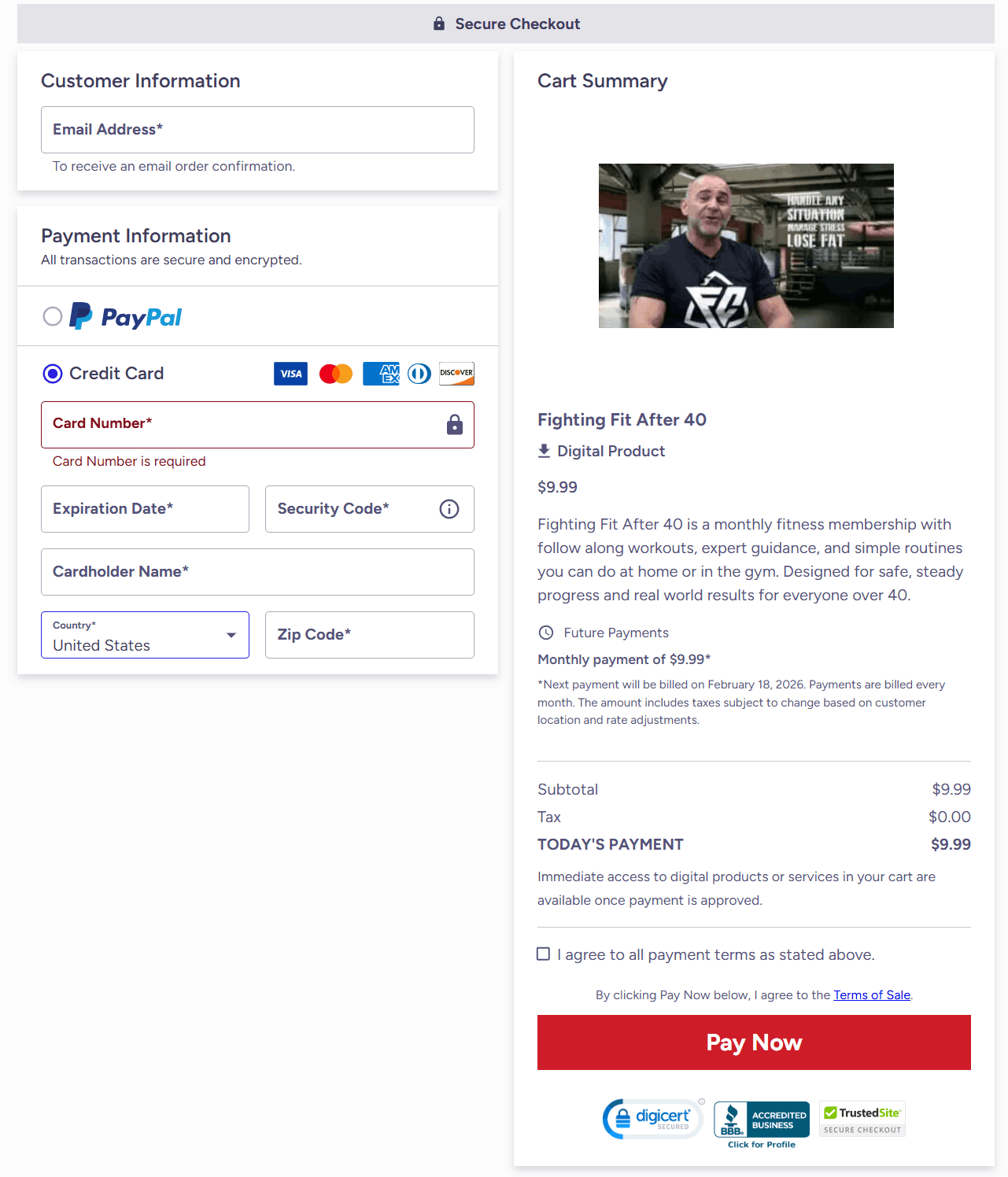 Fighting Fit After Forty Order Form